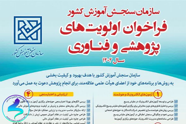 فراخوان اولویت‌های پژوهشی‌وفنـاوری سازمان سنجش